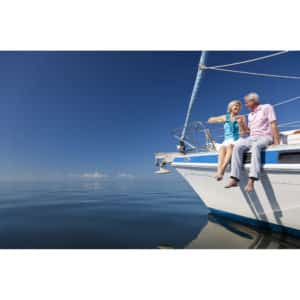 Couple sailing in retirement